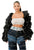 Dramatic Ruffle Sleeve Bolero Top