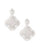 Silver Pave Clover Earrings